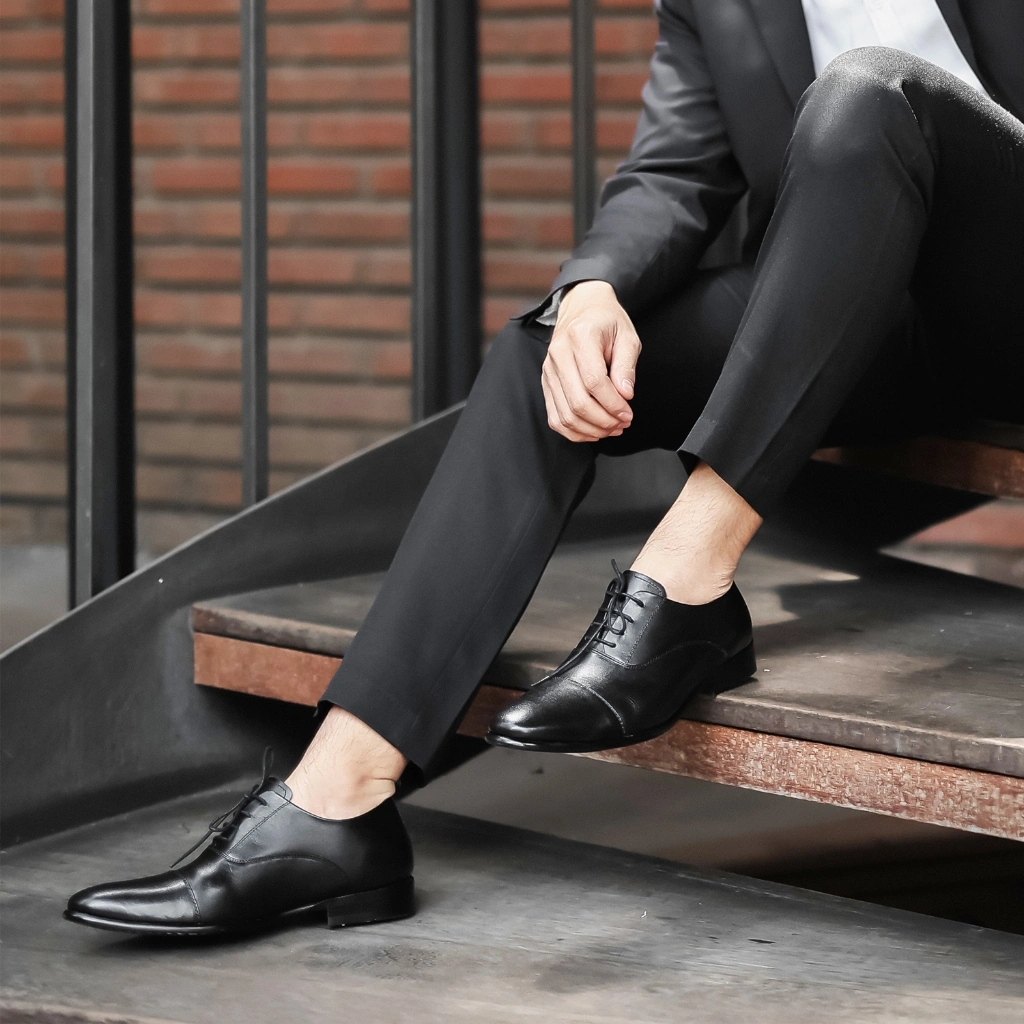 Marelli Sepatu Formal Pantofel Kantor Kulit Asli Pria dengan tali - KT 003
