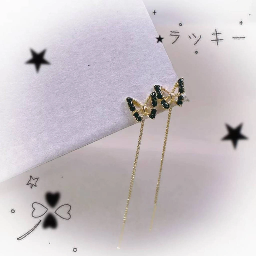 Anting Kupukupu Anting Panjang Anting Titanium Anting Wanita Anti Karat Anti Luntur