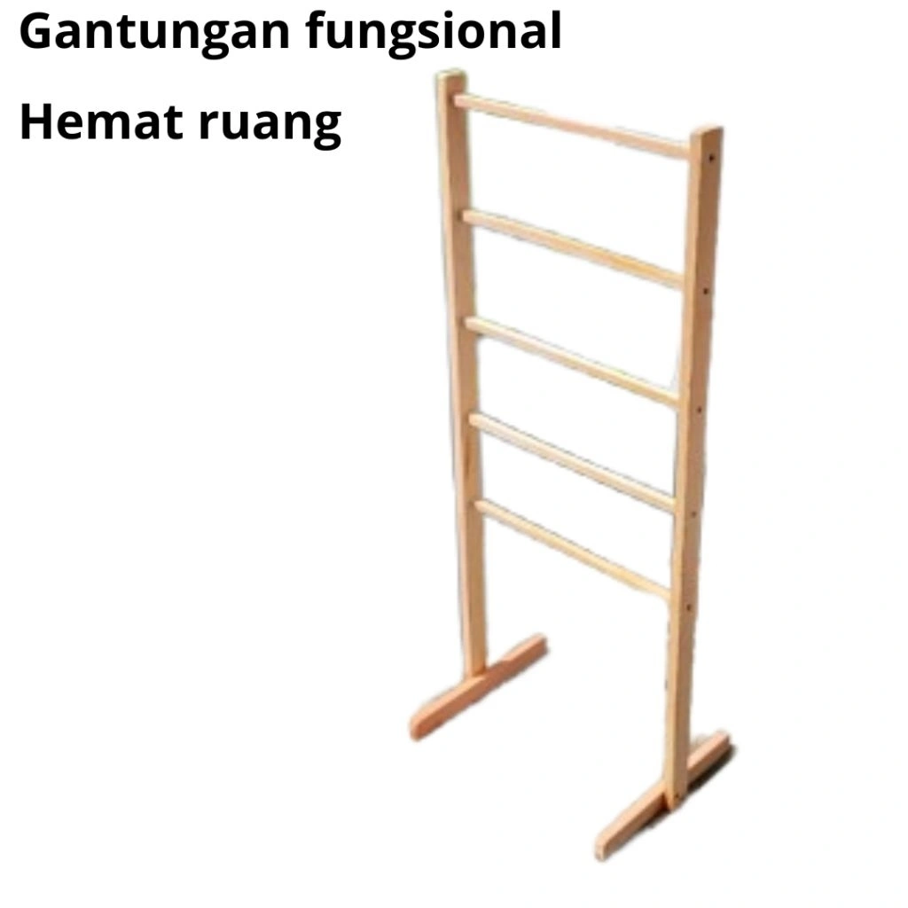 Gantungan Baju Hijab Mukena Sajadah Stand Hanger Rak Serbaguna