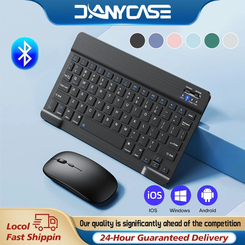 DANYCASE Wireless Bluetooth Keyboard Mouse Tablet Keyboard for iPad Xiaomi Redmi Pad Samsung Huawei Matepad Laptop Phone Keyboard Mini Bluetooth