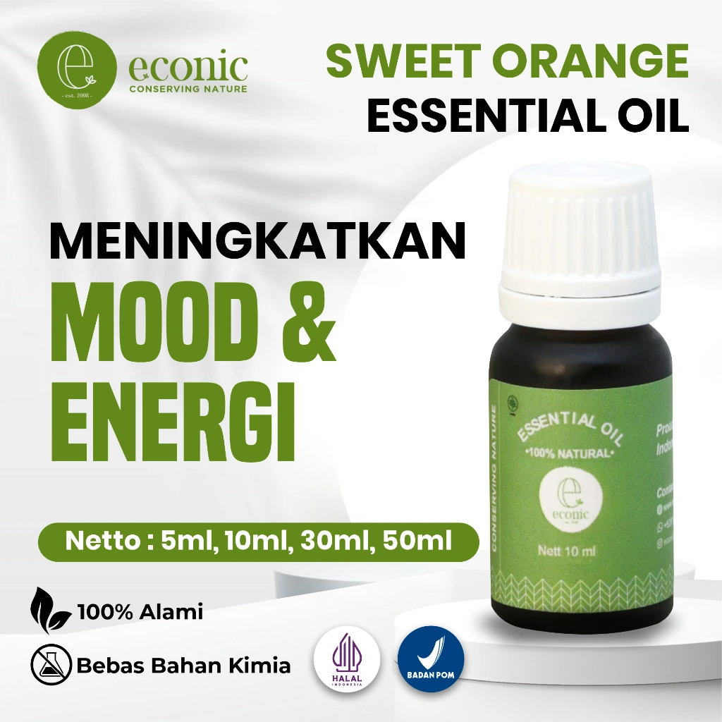 Sweet Orange Essential Oil | Aromaterapi untuk Mood Booster & Relaksasi | Essential Oil Diffuser