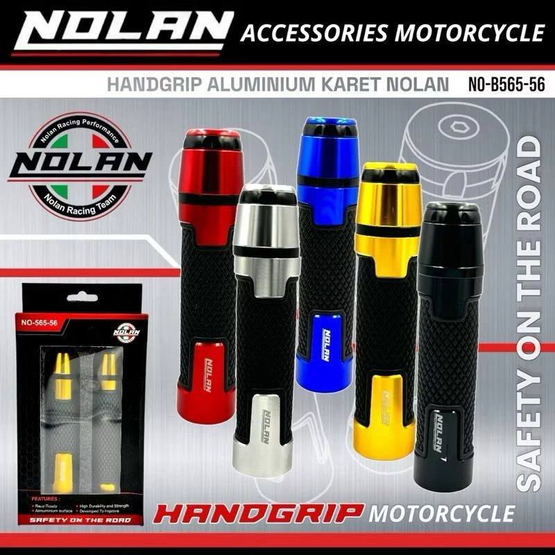 NOLAN Handgrip B565-56 Bahan Perpaduan Aluminium Dan Karet Universal Motor