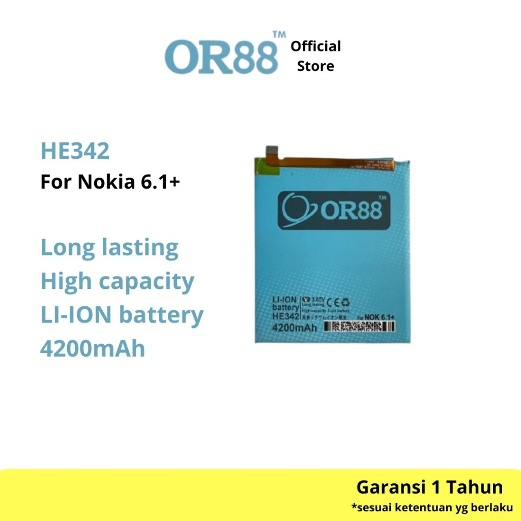 OR88 baterai batre battery double power nokia 6.1 Plus / X6 , nokia 5.1 plus / X5 , HE342