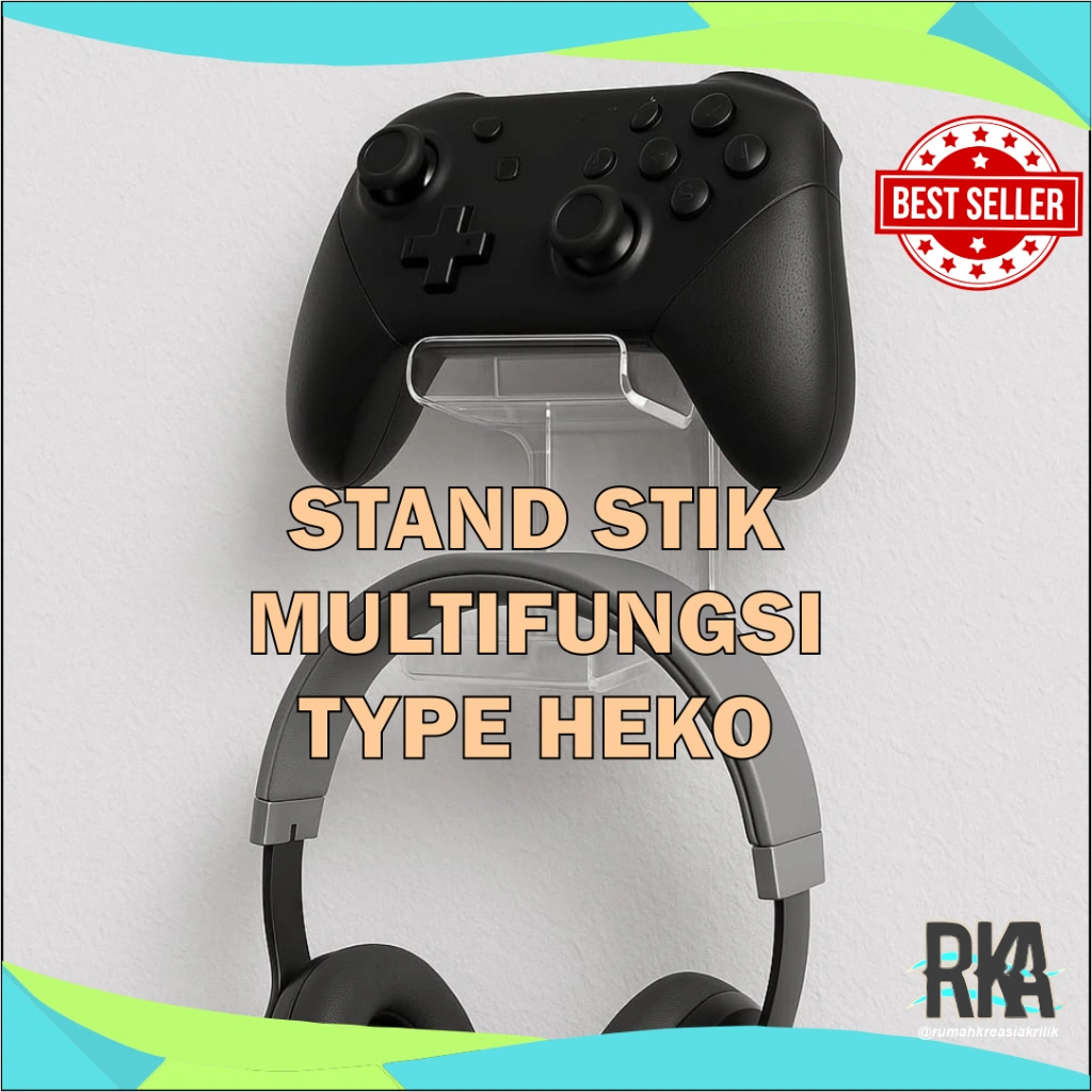 STAND STIK AKRILIK NEW CONTROLLER JOYSTICK HOLDER STICK PS 3 4 5 XBOX TYPE HEKO
