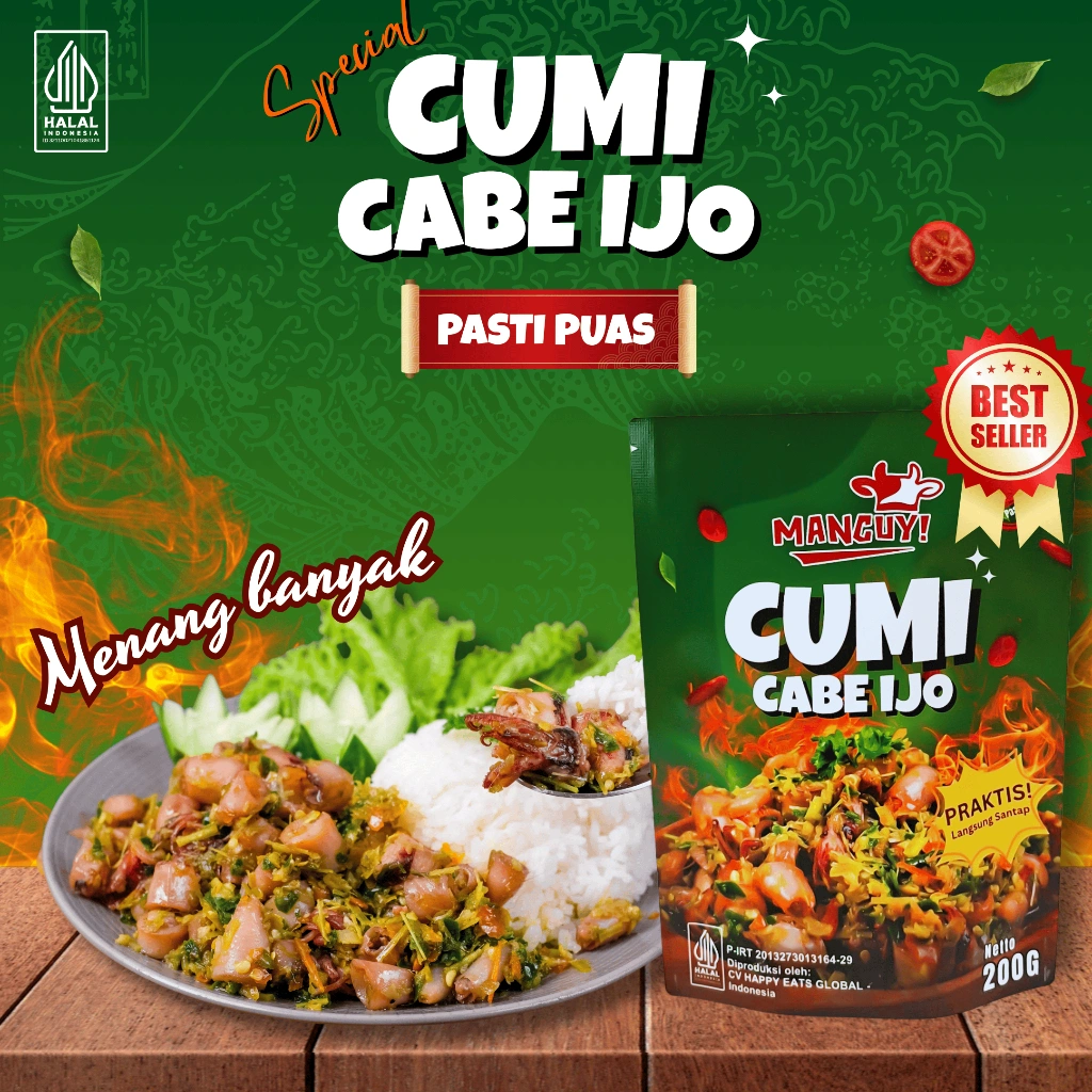 Mancuy Cumi Cabe Ijo - Lauk Siap Saji - Makanan Siap Saji - Lauk Cumi Ijo