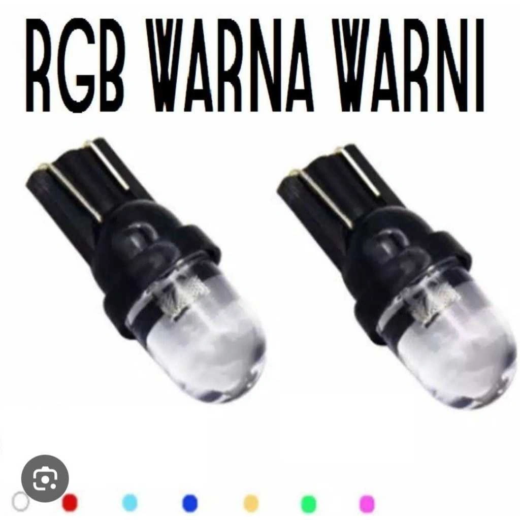 Lampu Sein Colok 7 Warna - Sen Colok T10 7 Warna Kedap Kedip Accesories Motor