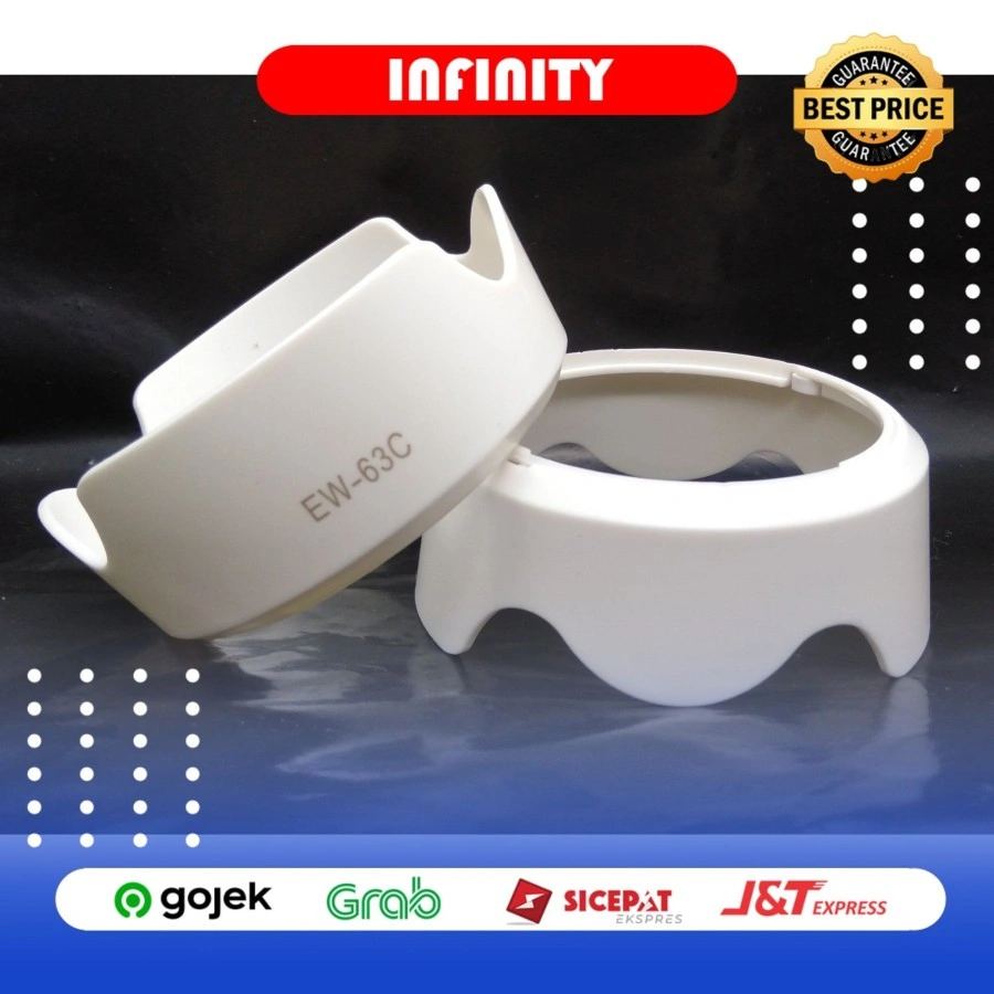 Lens Hood EW-63C Flower Ukuran 58mm Utk Can0n 18-55mm STM Putih