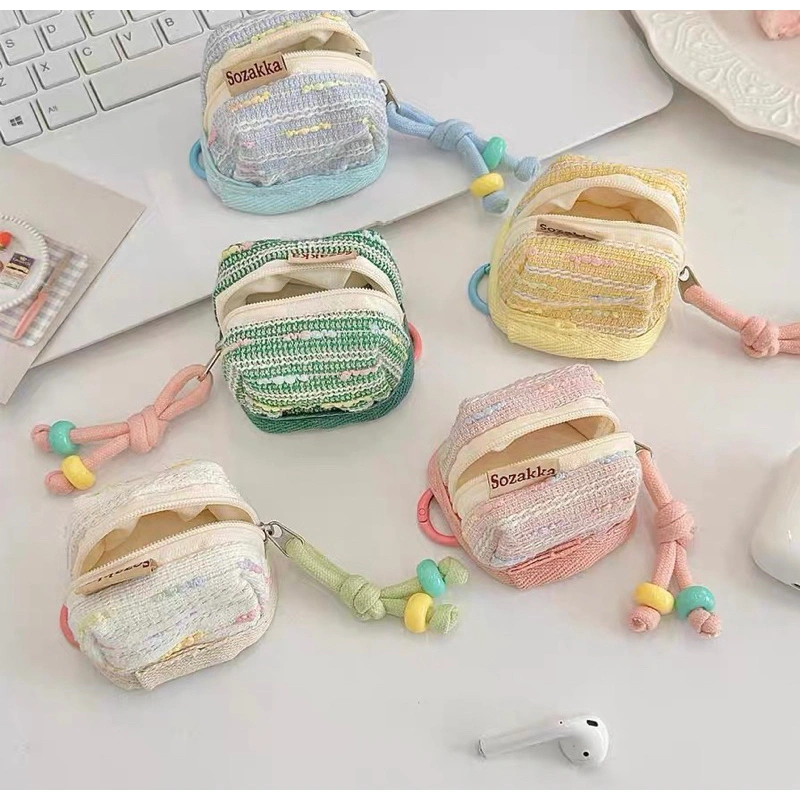 Cocok Untuk Penutup Pelindung Headphone Bluetooth Nirkabel Apple Tas Penyimpanan Cangkang Kain Lembut Tas Penyimpanan Portabel Lucu Xiaoxiangfeng