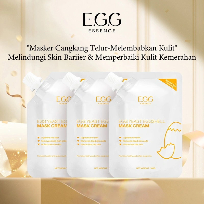EGG Masker Wajah Cangkang Telur 3PCS – Glowing & Mencerahkan | Melembabkan & Meredakan Jerawat | BPOM