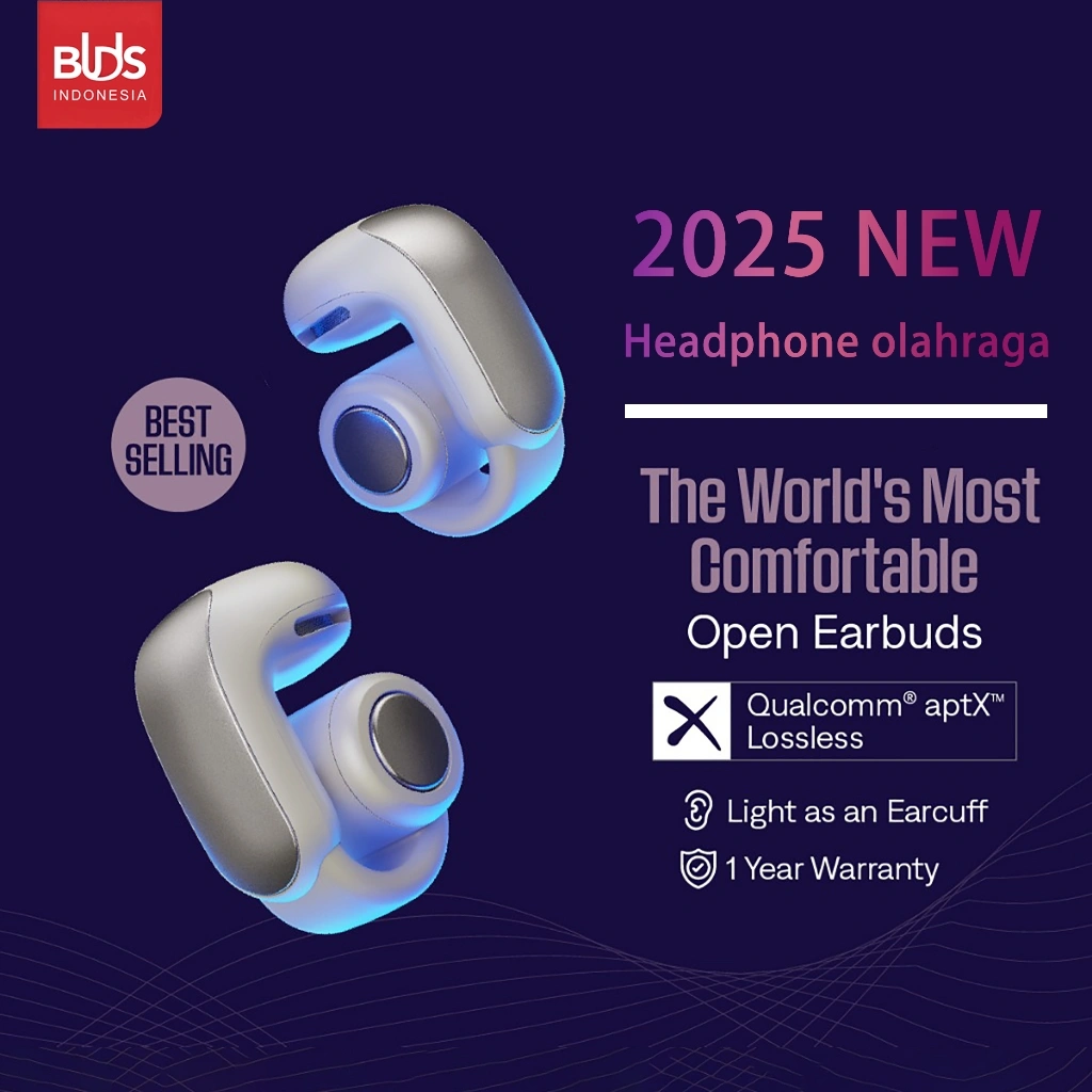 Buds Ultra Open Earbuds Open Ear Bluetooth Wireless Earclip for Comfort Running Noise Cancelling TWS Headset Bluetooth TWS Bone Conduction Sports Noise Reduction Headphones for Comfort Running Noise Cancelling