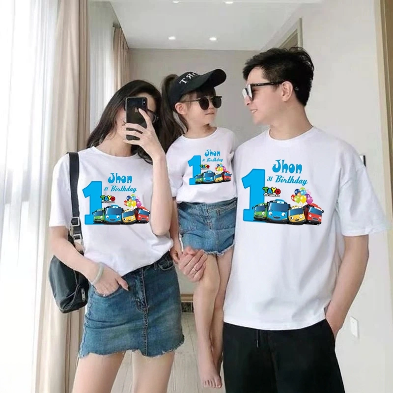 Herlin Collection_Kaos Tshirt Kaos Family Birthday ULTAH Custom Tema Tayo - Free Ganti Nama Dan Angka_Keren dan Aesthetic