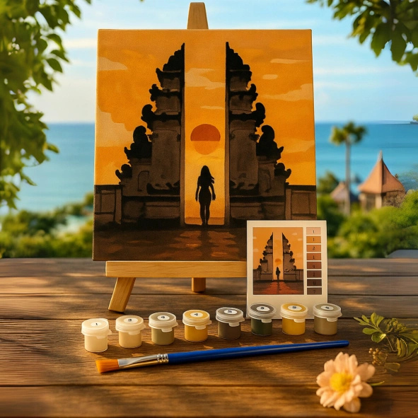 SFO - DIY Paint By Numbers Kit 1 Set - Pura Lempuyang Bali V