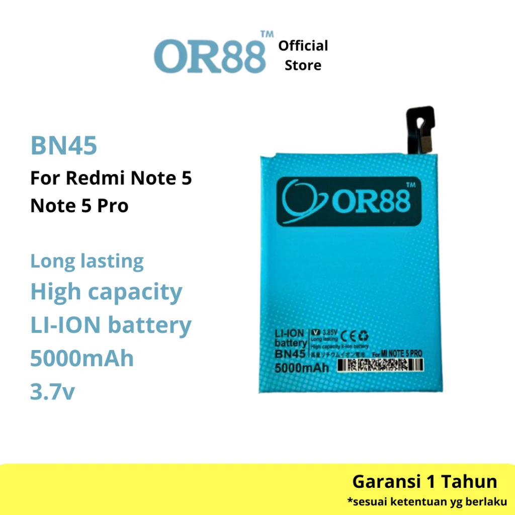 OR88 baterai batre battery double power xiaomi redmi note 5 / note 5 pro / BN45