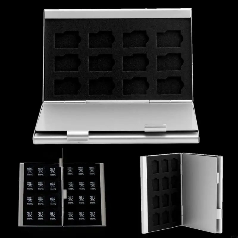 Memory Card Storage Case Box Holder Aluminum Tempat Penyimpanan MicroSD SD Card 18 Slot