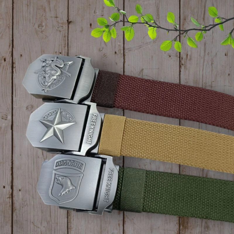 Ikat pinggang kanvas tebal army tactical