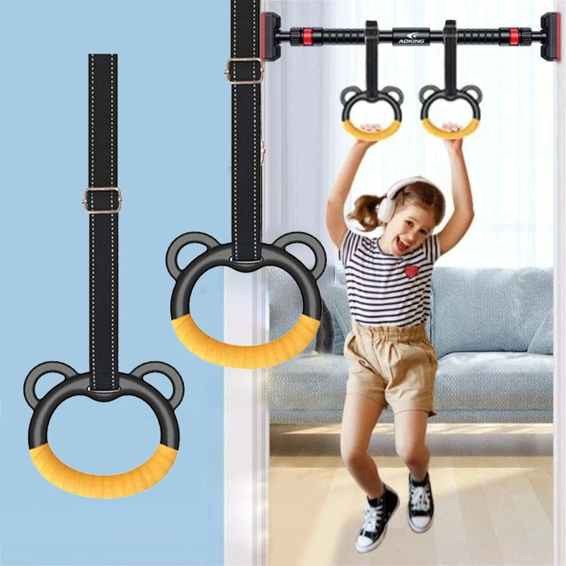 2pcs Gym Ring Untuk Anak Pull Up Bar Gymnastic Ring Pull Up Muscle Up Stretching Fitness