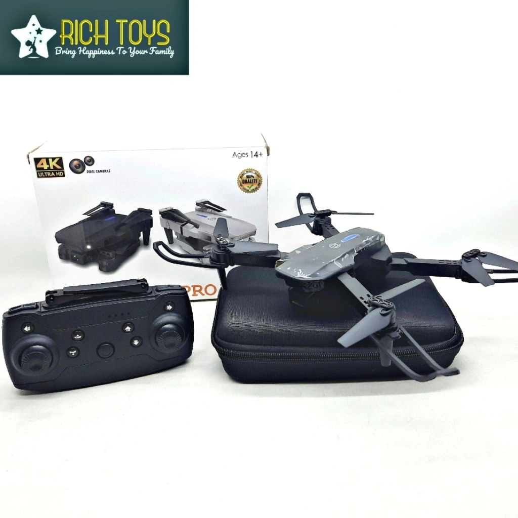 Mainan Remote Control Rc Drone Pesawat Terbang Wifi Dual Camera Toys 14+ Tahun