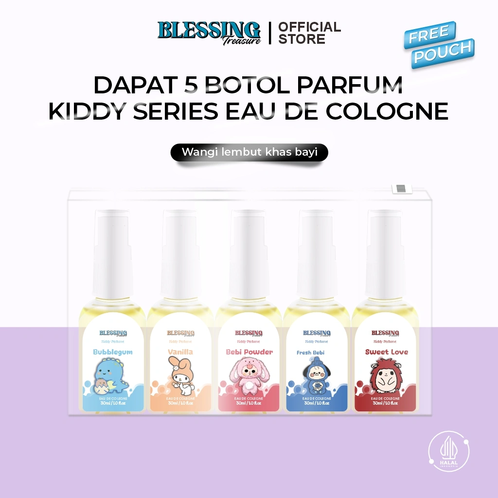 Dapat 5 Botol Parfum Anak Kiddy Series Blessing Treasure 30mL Eau De Cologne Tahan Lama