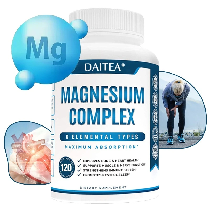 Suplemen Magnesium Complex - Triple Magnesium Complex Mendukung tidur, relaksasi otot, pengurangan stres, kesehatan tulang dan jantung