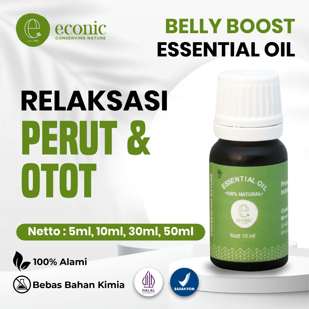 Aromaterapi Belly Boost Alami | Minyak Esensial Meredakan Kembung & Mual | Essential Oil Diffuser