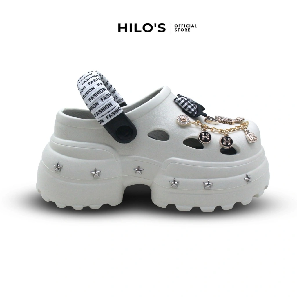 Hilo's - Sandal Baim Tinggi Wanita Remaja Dan Dewasa Free Jibbitz Pita Bintang