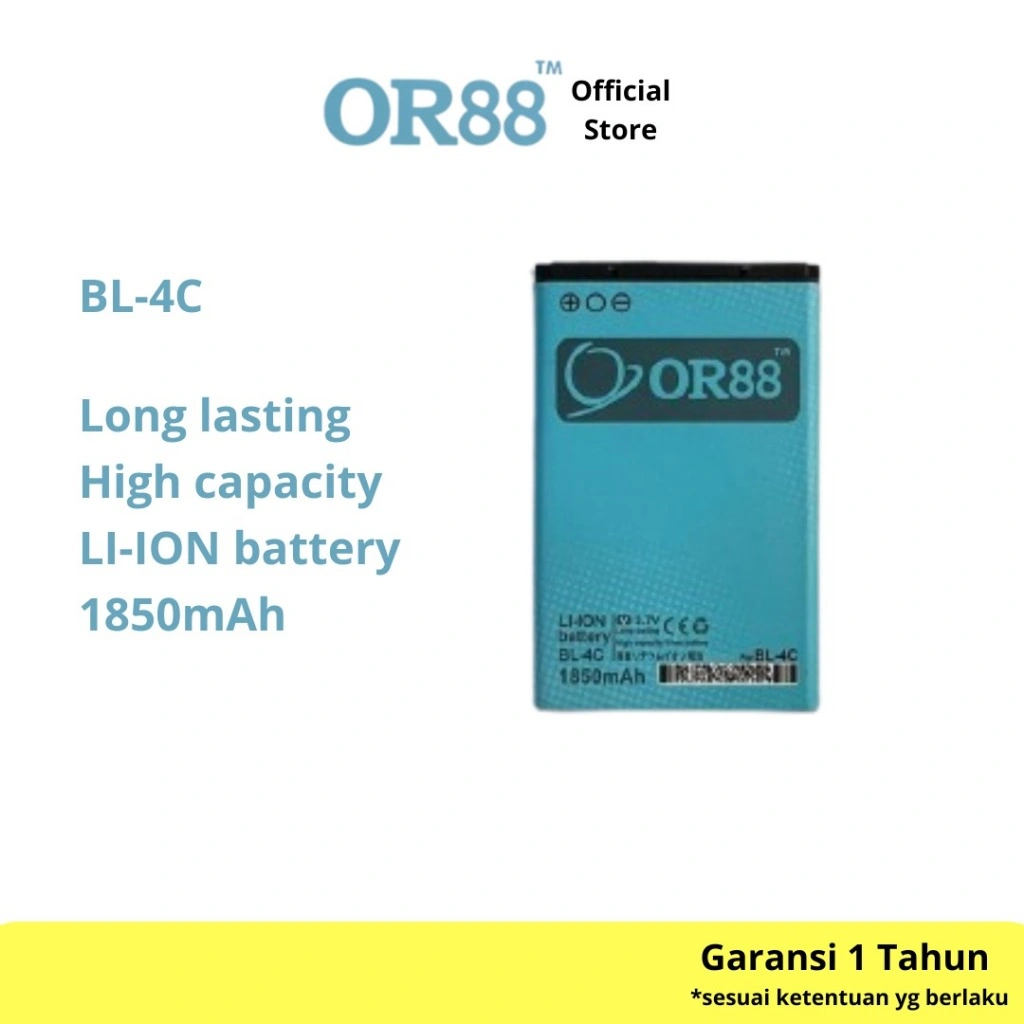 OR88 baterai batre battery double power nokia 6300 / 6100 / 3500C / 5100 / 6101 2652 / 2690 / BL4C / bl 4c