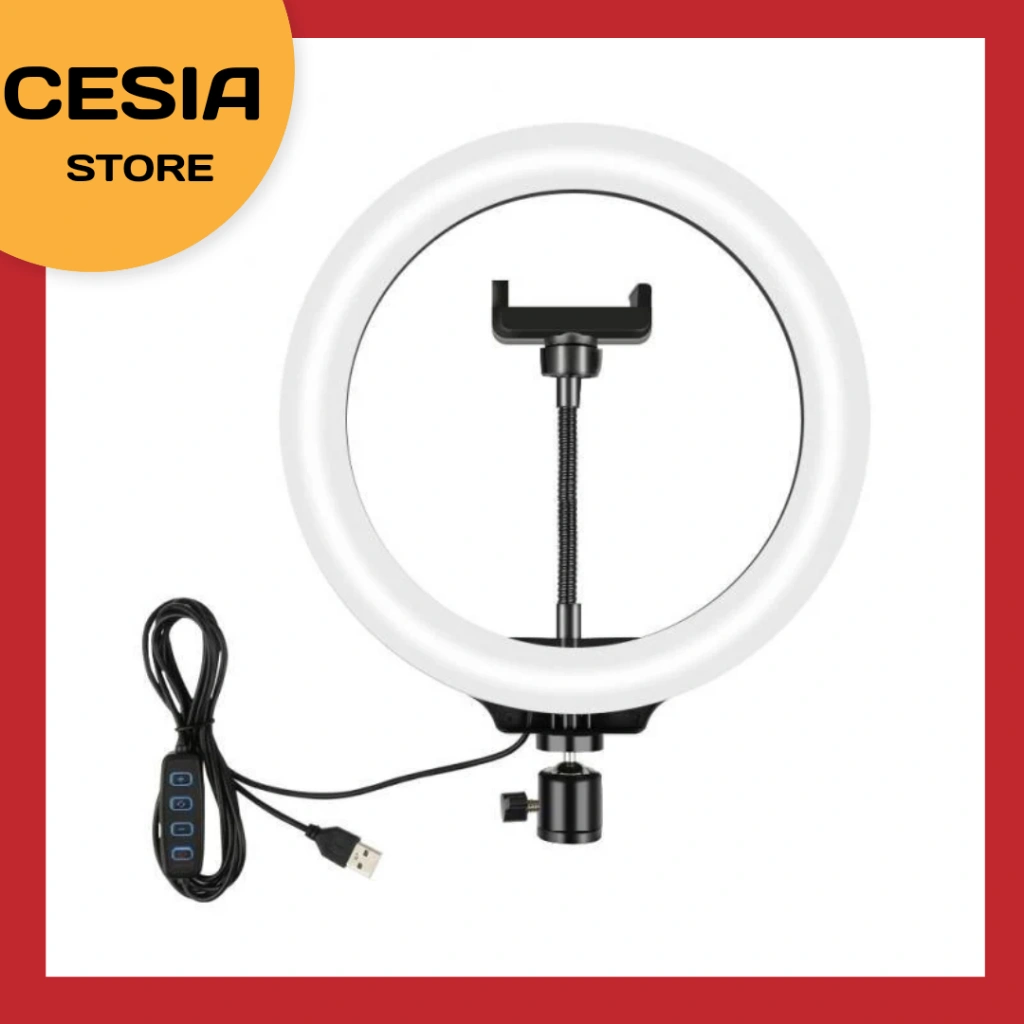 [ CS ] Ring Light 26cm Lampu Selfie LED Ukuran Besar / Ring Light Konten Kreator