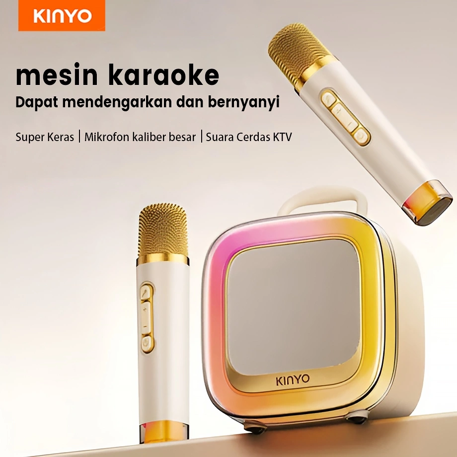 KINGLUCKY K88 Speaker Karaoke 2MIC 1set Bluetooth 5.4 Mini Portable Wireless RGB Karaoke Home Set