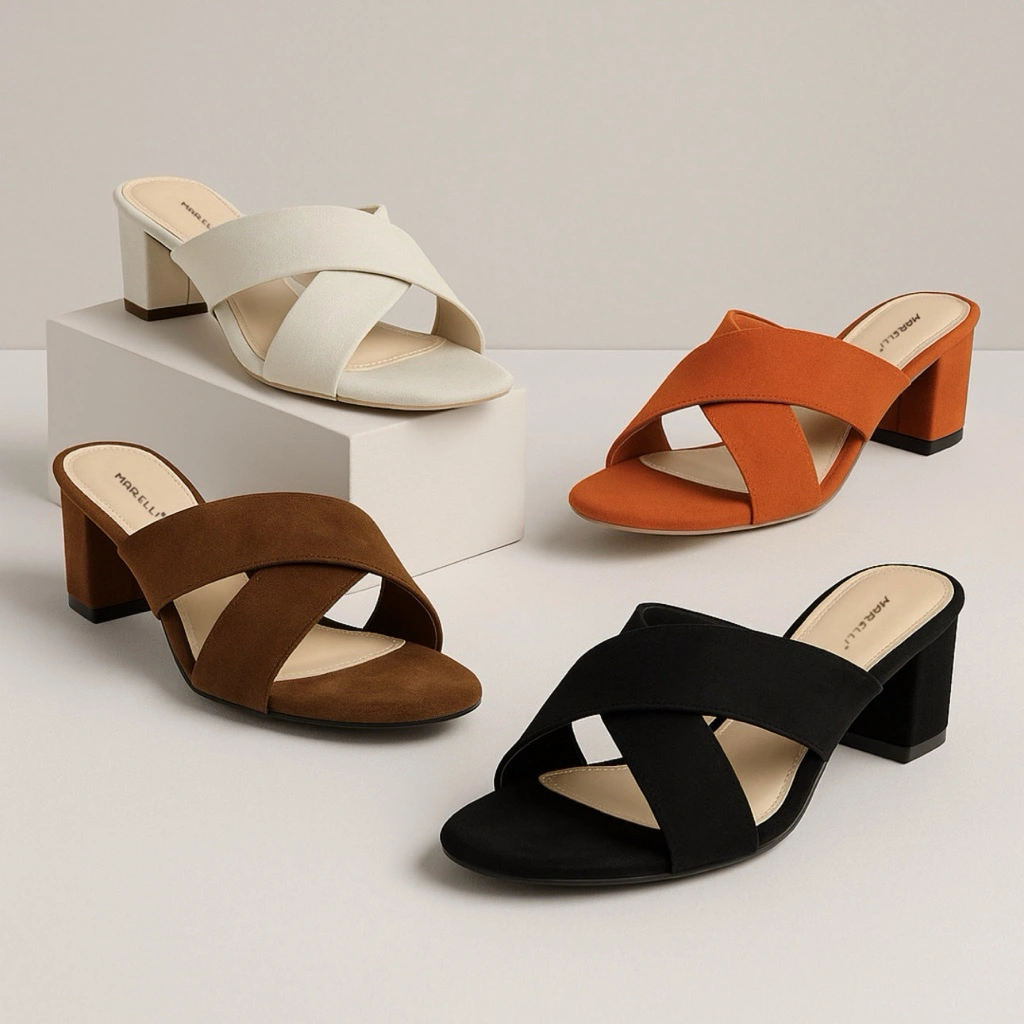 Marelli Sandal Wanita cross strap hak block 5 cm - 2032