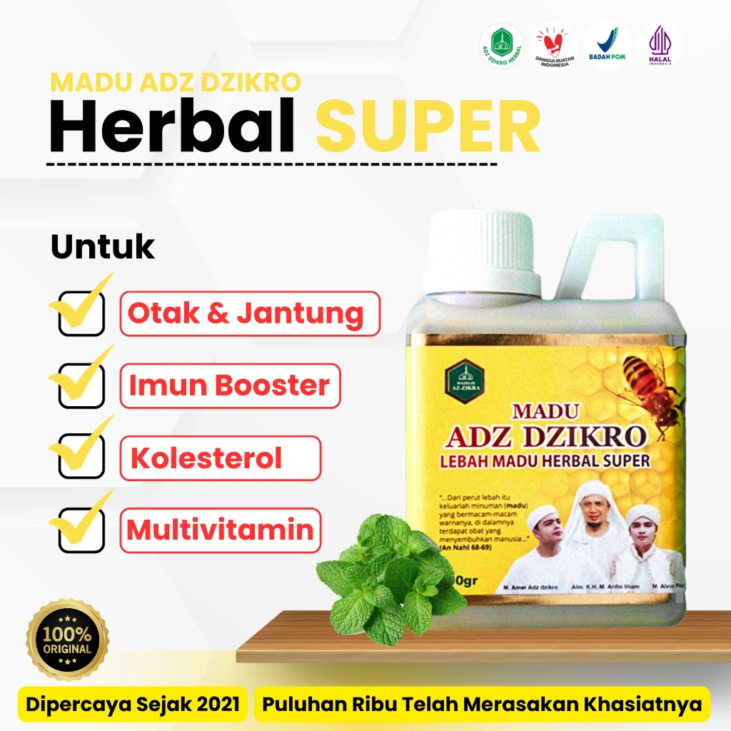 Madu Herbal Super ADZ DZIKRO - 500 ml