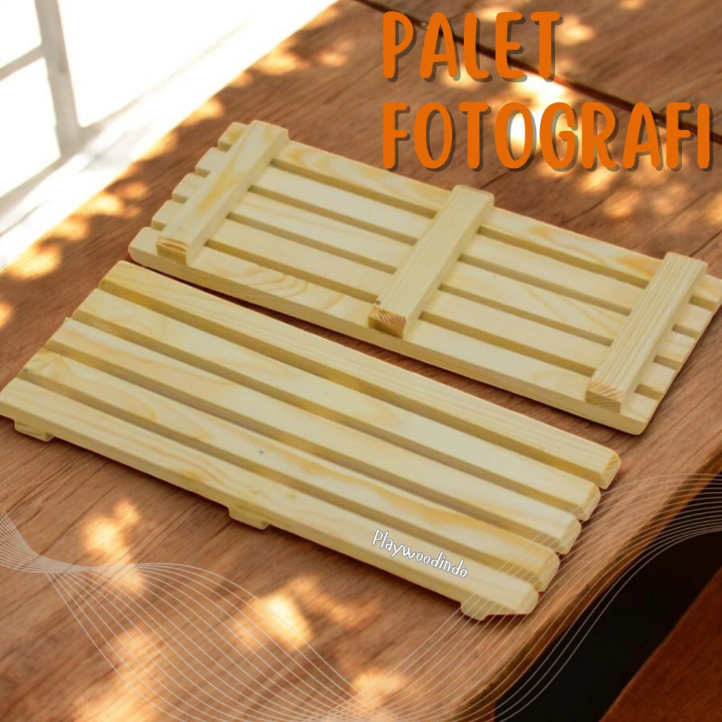 Mini Palet Fotografi Estetik Tatakan Panci Alas Kayu Anti Panas