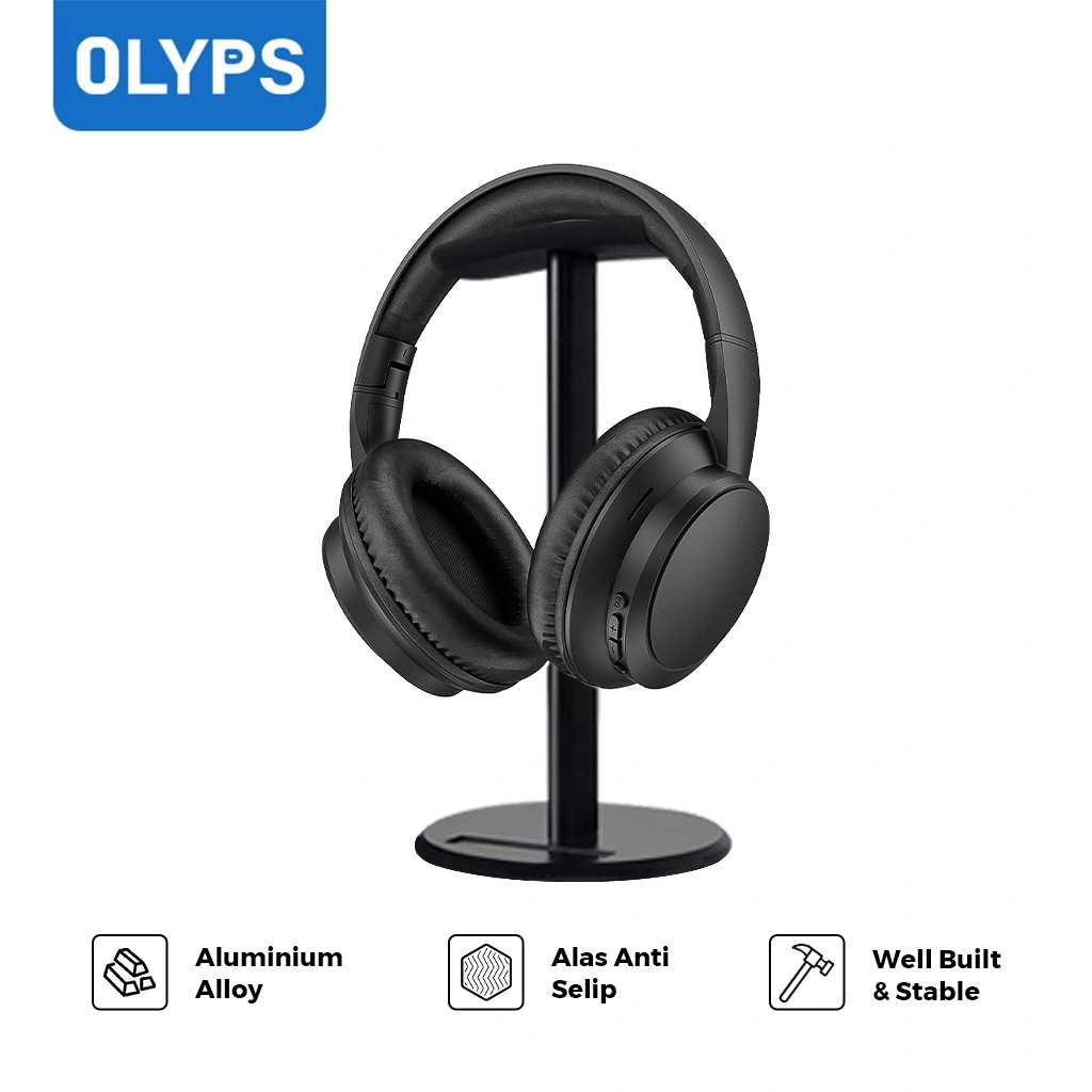 OLYPS Headphone Stand Universal Aluminium Gantungan Headphone Gaming Headphone Desktop Stand