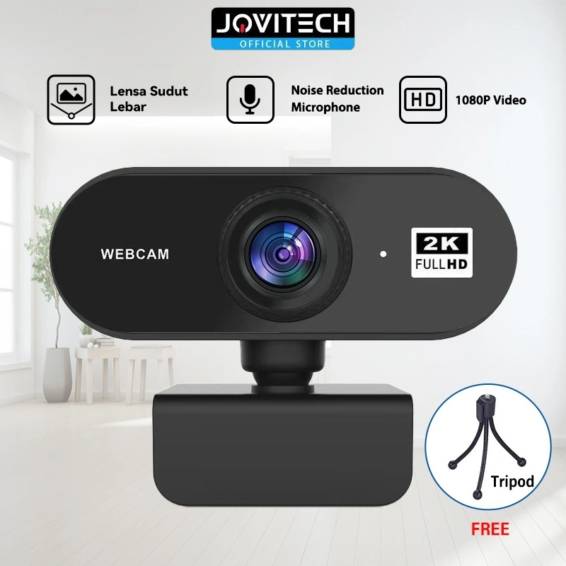Jovitech Webcam Full HD 2K VIDEO With Microphone Web cam 2K FULL HD Jernih - CM09
