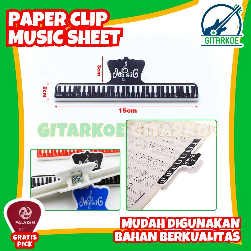 Klip Penjepit Kertas Musik Music Sheet Paperclip