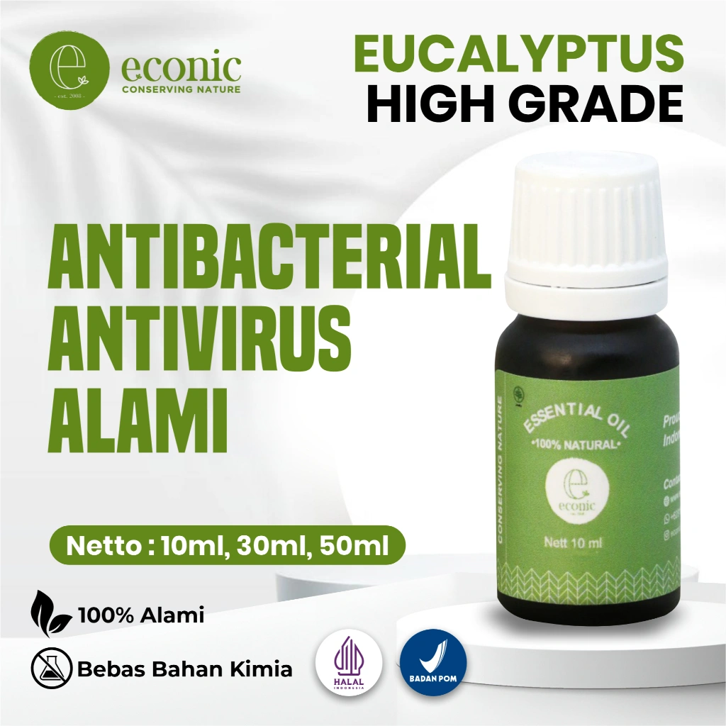 Eucalyptus Essential Oil | Aromaterapi Relaksasi & Pernafasan Lega | Essential Oil Diffuser & Oles