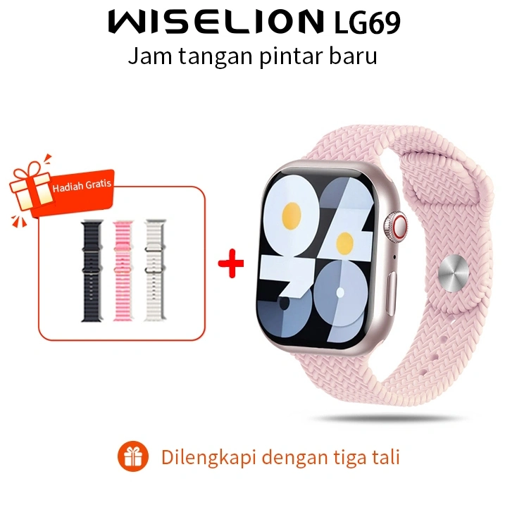 【3 Free Straps】Wiselion LG69 Promax Fitness Smartwatch 100 Multiple Workout Modes Sleep Tracking COD