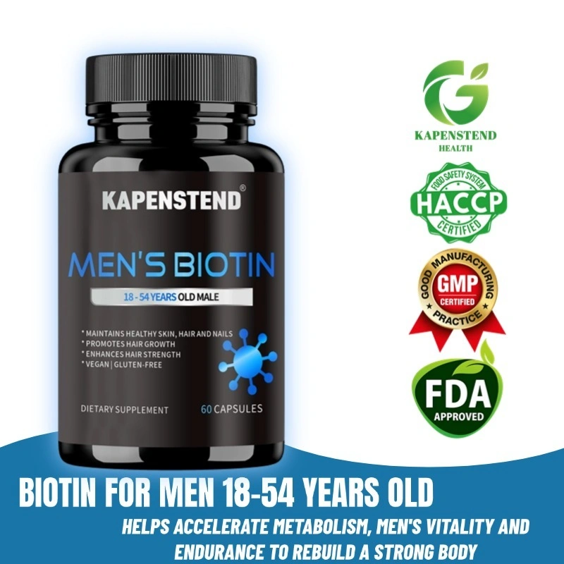 Biotin untuk pria (usia 18-54 tahun) mendukung metabolisme energi, kesehatan sistem reproduksi dan endokrin