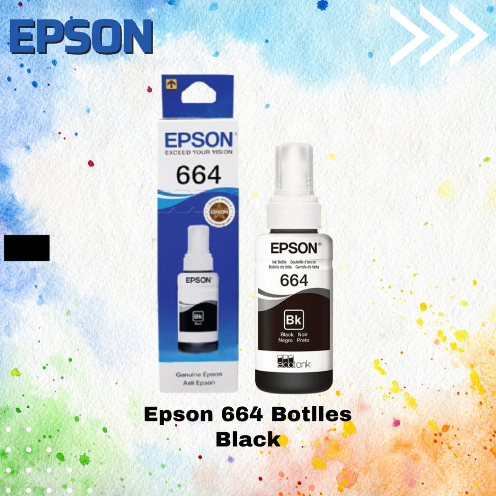 Tinta Epson 664 Black Original Ink Printer For L100 L110 L120 L200 L300