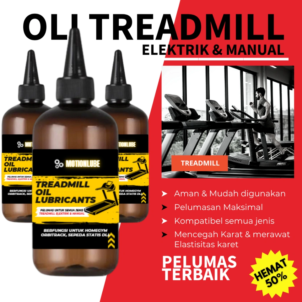 Pelumas Oli Treadmill Murah Terbaik Elektrik & Manual, Minyak Treadmill, Lubricant Pelumas Alat Olahraga Gym Fitness