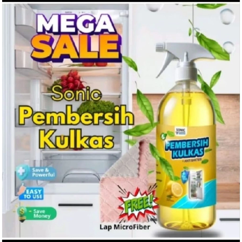 Sonic pembersih kulkas ,reskuker,mejikom,komporgas,dan peralatan dapur lain nya ukuran 250ml aseton penghilang toilet cleaner softener