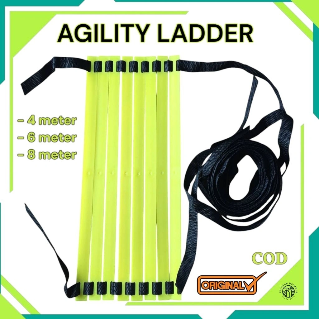 Agility Ladder Olahraga Alat Latihan Kecepatan Ketangkasan Kaki Sepakbola Futsal Ball Outdoor