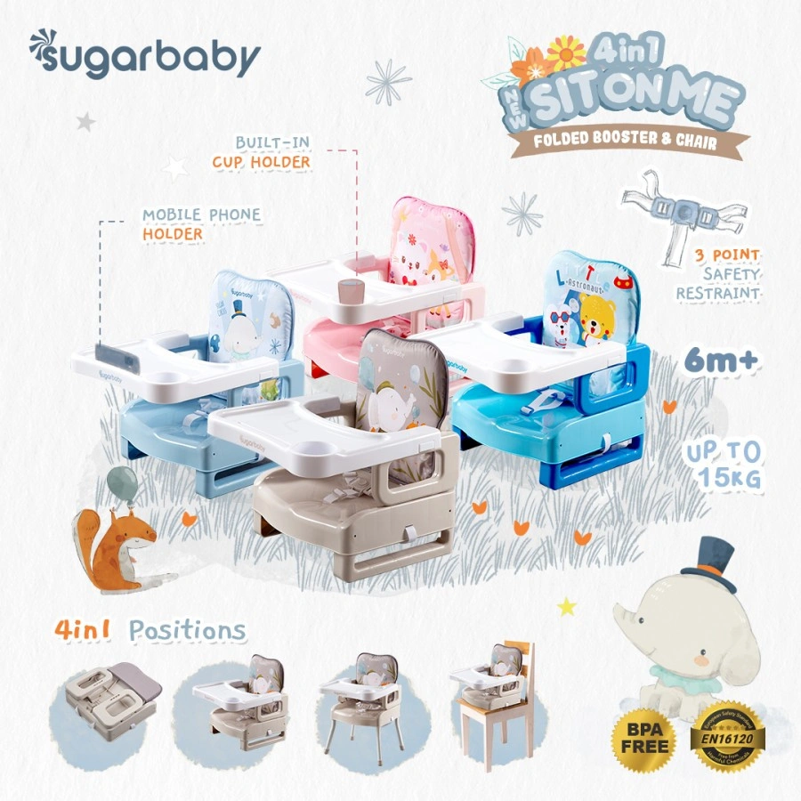 Sugarbaby 4in1 SitOnMe Folded Booster & Chair / kursi Makan Anak