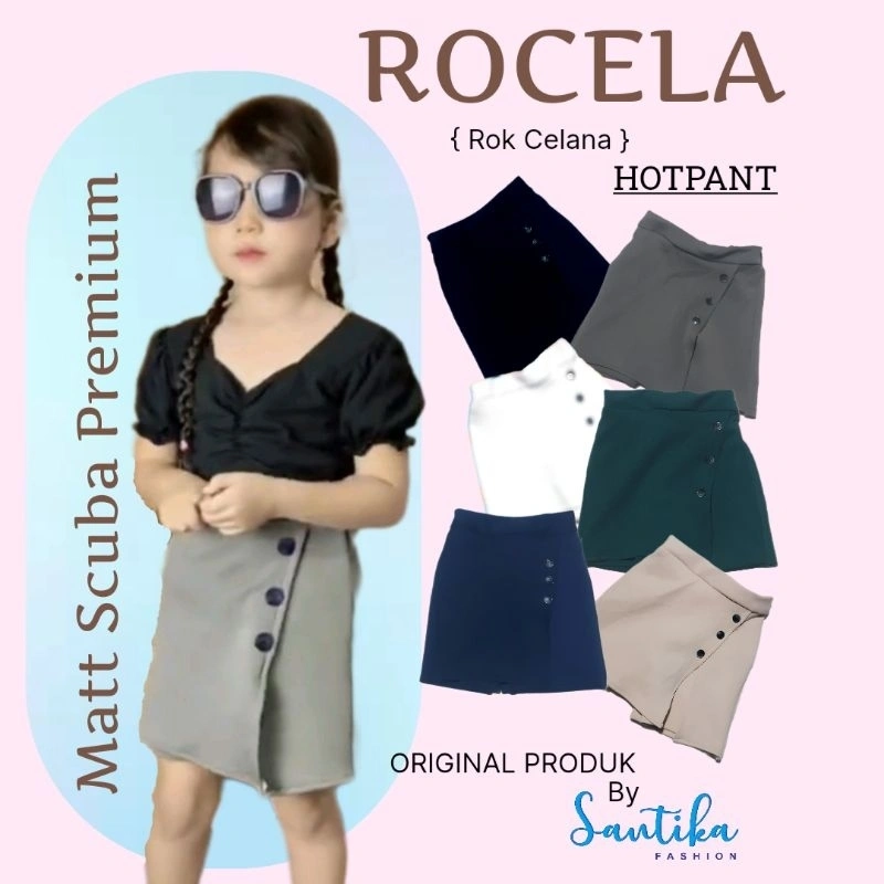 Rok Celana Pendek Anak Usia 3,4,5,6 Tahun | Rocela Hotpants Scuba Premium - Kids Fashion Terbaru