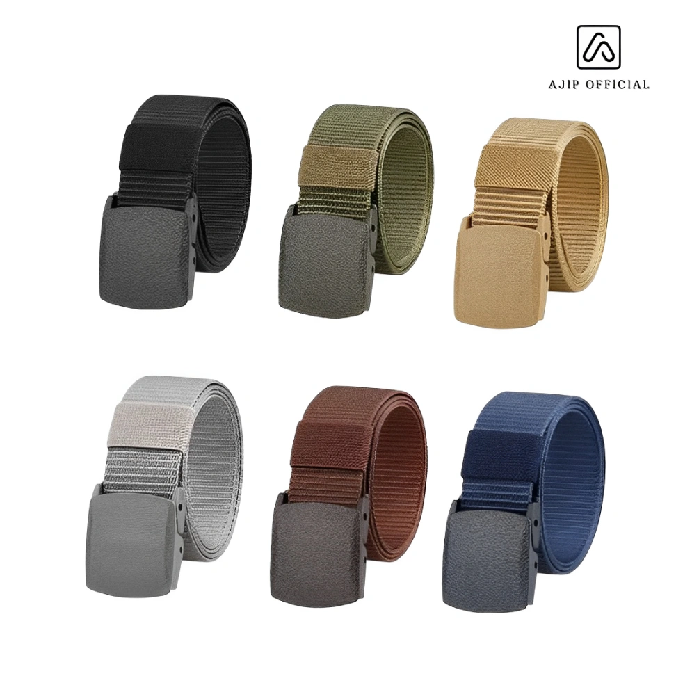 Ikat Pinggang Pria Bahan Nylon Kanvas Premium Sabuk Gesper Belt Tactical Detector Aksesoris Fashion