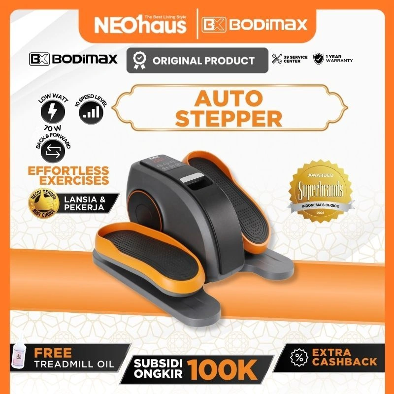 BODIMAX AUTO STEPPER / MINI ELLIPTICAL / LOW IMPACT / FITNESS / ALAT OLAHRAGA / LANSIA