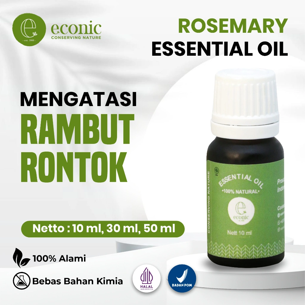 Rosemary Essential Oil Murni |Essential Oil Rambut Sehat | Minyak Rosemary Rambut Lebat
