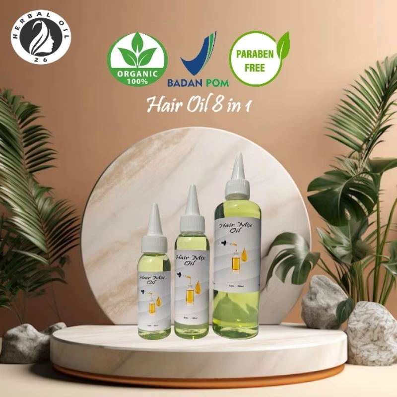 Hair Mix Oil Infused 8 in 1 Herb Oil 100% Organic - Hair Growth Oil - Haircare - Hair Treatment