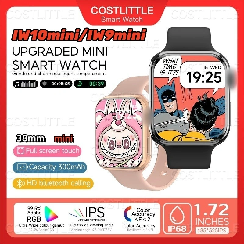 Smartwatch IW10/9 Mini - Layar 1.75" NFC, Bluetooth Call, Monitor Jantung & Tidur, 20+ Mode Olahraga