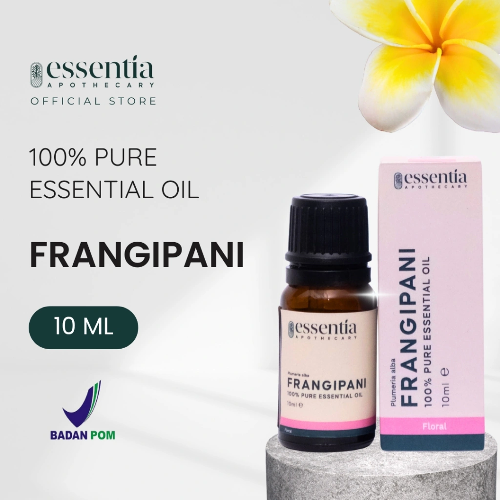 ESSENTIA APOTHECARY Frangipani Pure 100% Essential Oil 10ml | BPOM Certified Murni Aromatherapy Diffuser