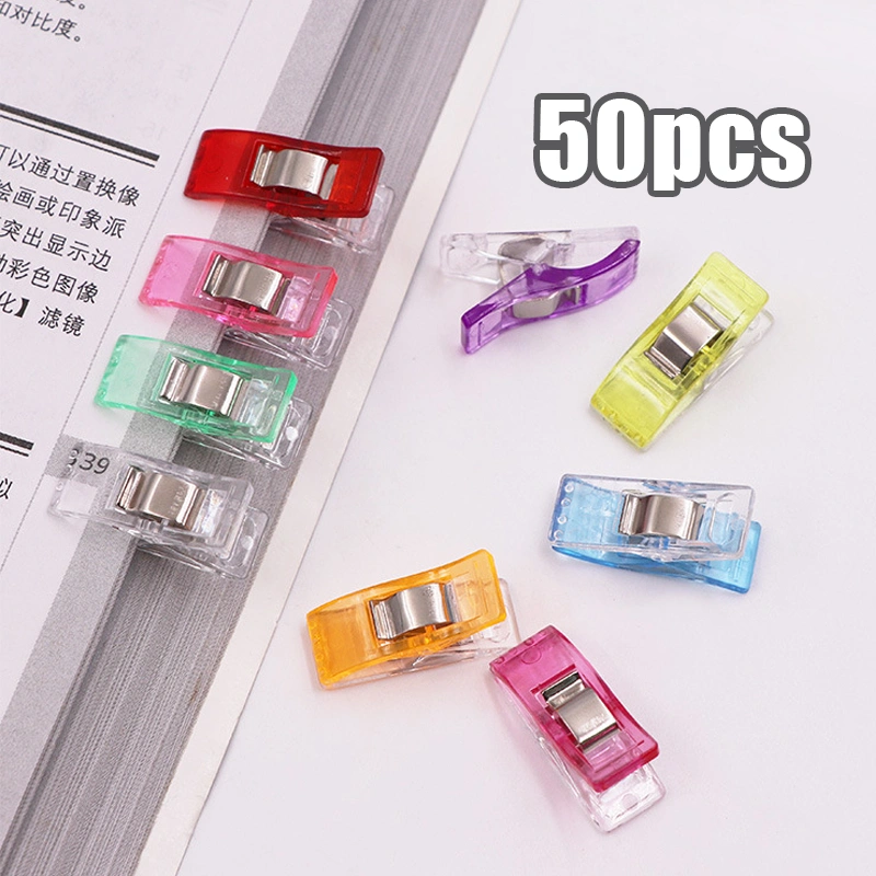 50PCS Wonder Clip Penjepit Jahitan Clover Wonder Clip Plastik Penjepit Pembatas Bahan Jahitan